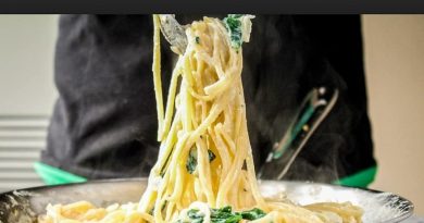 Špageti u krem umaku sa špinatom